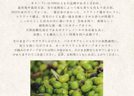 エキストラヴァージン・オリーブオイル 500ml（2025年産/ピクアル種）