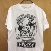 PitBar Benefit!! HERESY Official " NETWORK OF FRIENDS" T-SHIRT(ホワイト）
