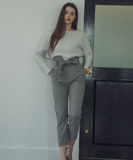 Wool lady tapered pants