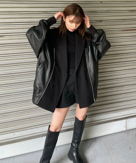 【UNISEX】 Blouson Combination Coat / L