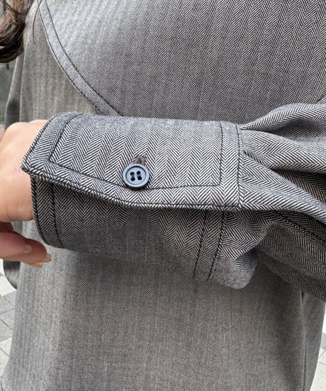 One shoulder blouse / GRAY / S