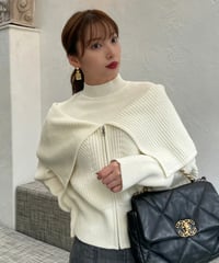 Double Zip Knit Top / WHITE / F