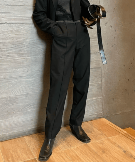 Ladder belt pant / BLACK /  S