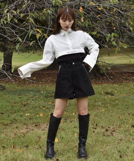 Logo belt shirt × T-shirt / WHITE / F