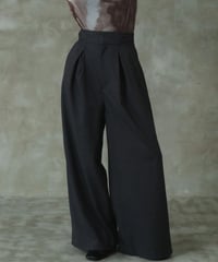Tuck wide gurkha pants / GRAY / S