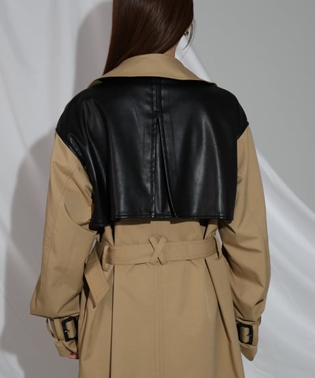 【UNISEX】layered like belted trench coat