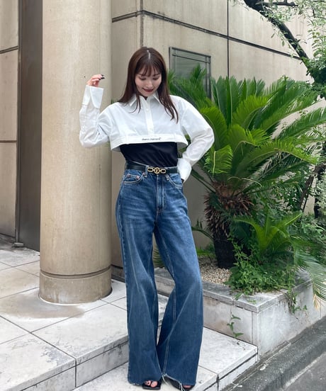 Logo belt shirt × T-shirt / WHITE / F