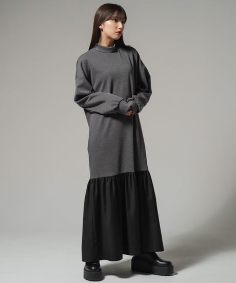 Mermaid Hem Dress / GRAY / F
