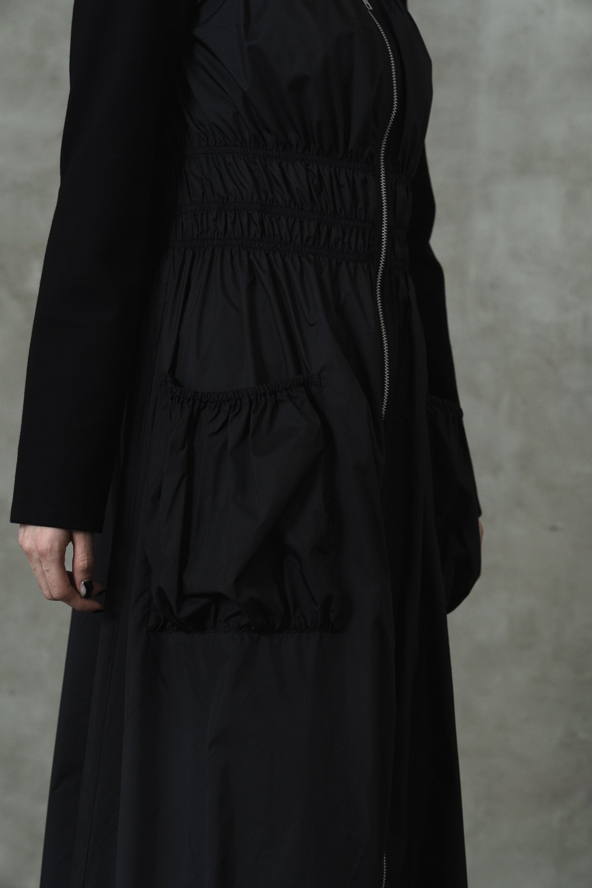 Gather layered dress / BLACK / S | LEANN MOMENT