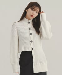 Step hem Cardigan / WHITE / F