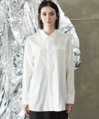 Cuff tuck shirt / WHITE / F