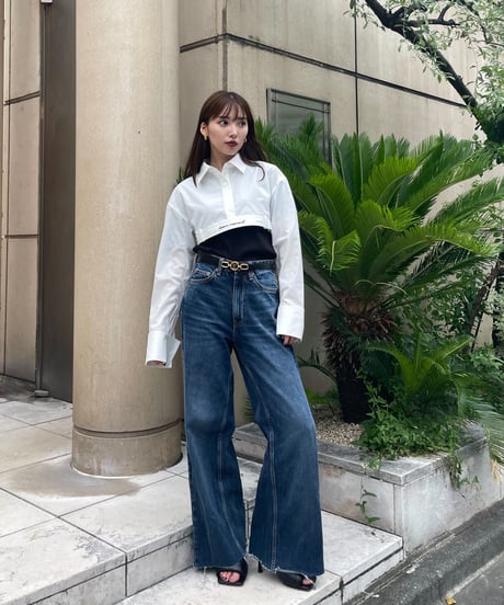 Logo belt shirt × T-shirt / WHITE / F
