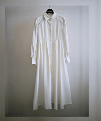 Button hole dress / WHITE / F