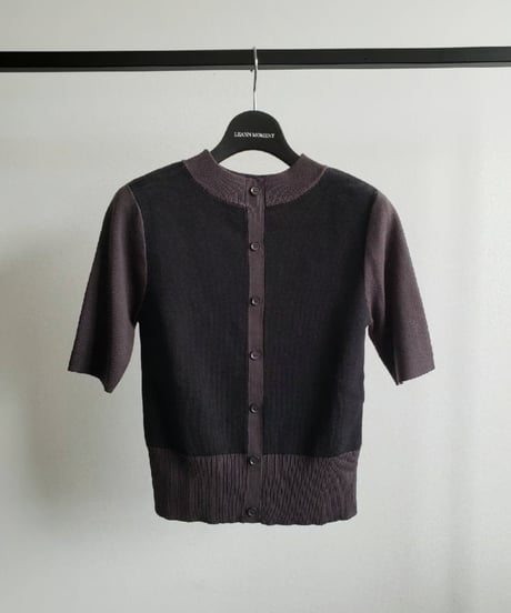 Color scheme knit tops / BLACK