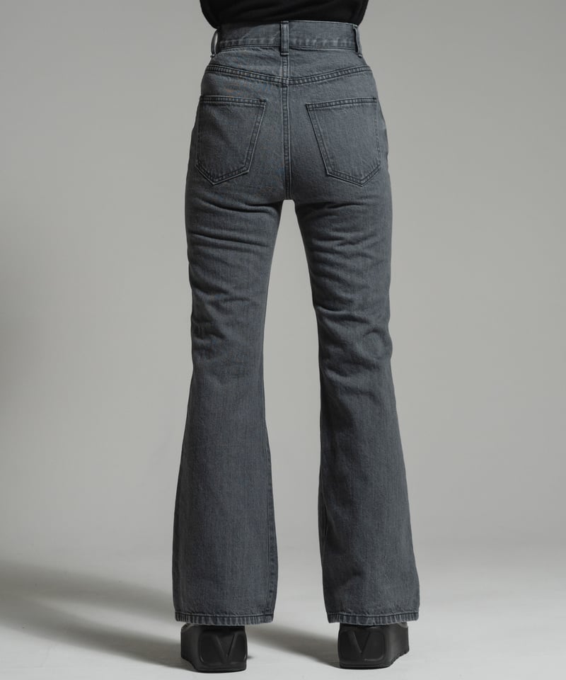 Center Seam Flare Denim Pants Ⅱ / GRAY / 24 | L