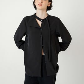 LEANN MOMENT リーンモーメント　大判ドット風穴あきトップス　シャツ LEANN MOMENT リーンモーメント 大判ドット風穴あきトップス