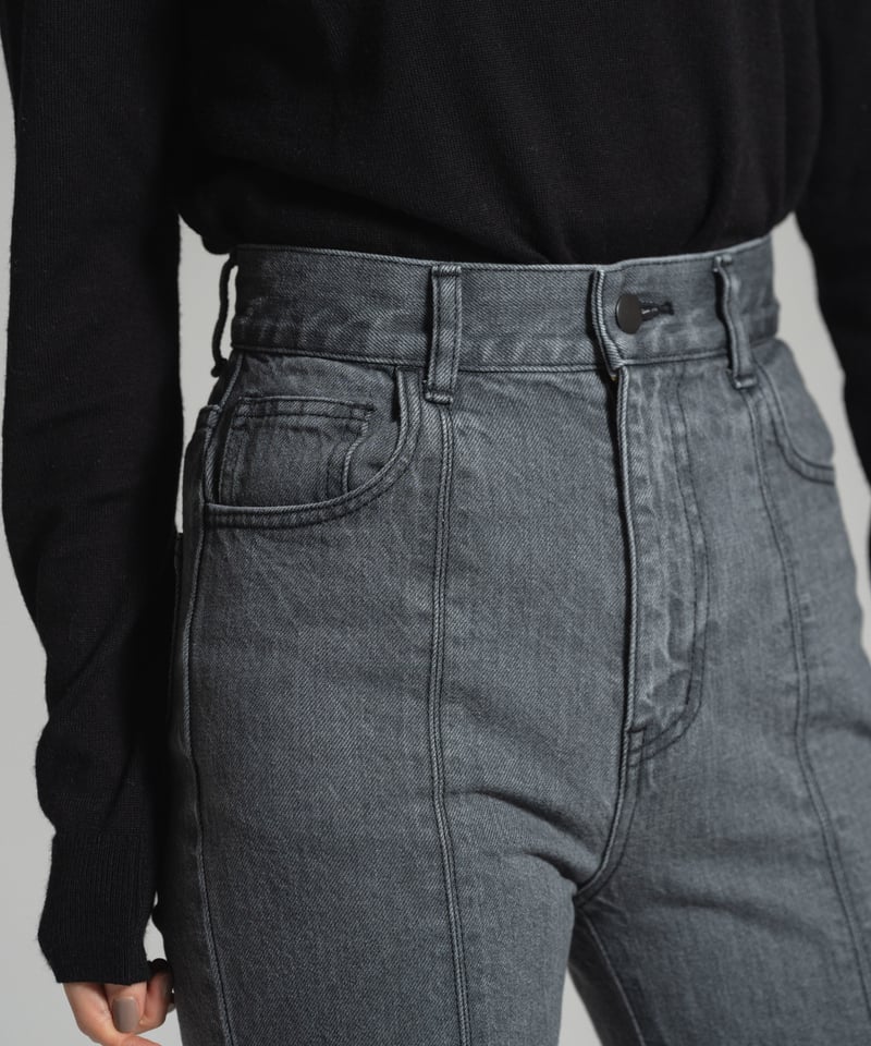 Center Seam Flare Denim Pants Ⅱ / GRAY / 24 | L