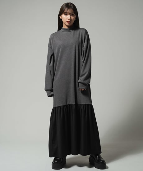 Mermaid Hem Dress / GRAY / F