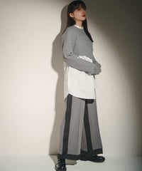 Stripe line pants / GRAY / S