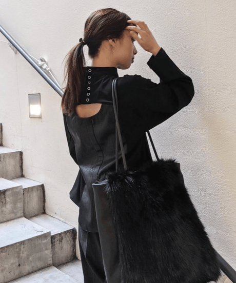 Parisienne leather blouse / F