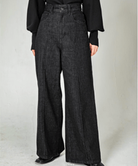 High-waist Classic Denim / BLACK / 24