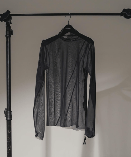 Sheer gather tulle Tops / F