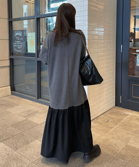 Mermaid Hem Dress / GRAY / F