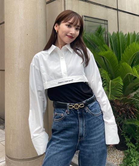 Logo belt shirt × T-shirt / WHITE / F