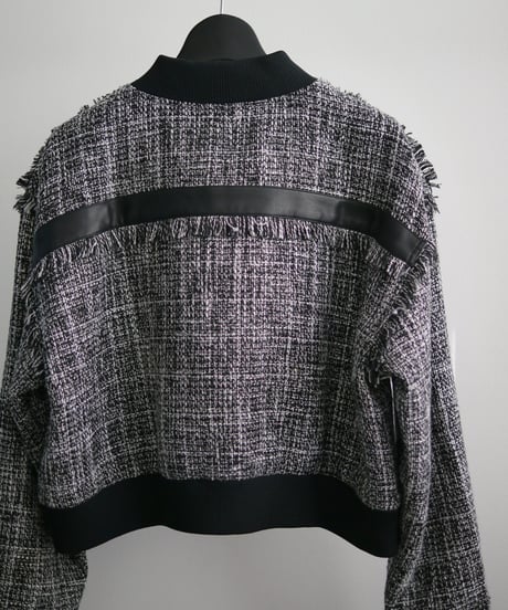 Tweed short blouson / F
