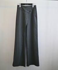 Front Asymmetry Pants / GRAY / S