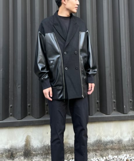 【UNISEX】 Blouson Combination Coat / L