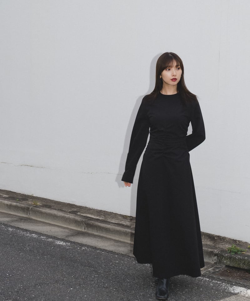 Waist Gather Dress | LEANN MOMENT | リーンモーメント公式オ...