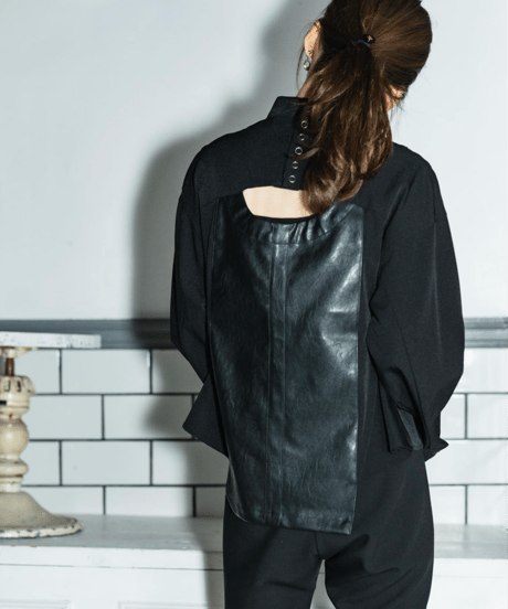 Parisienne leather blouse / F