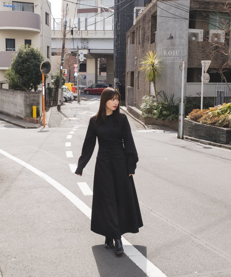 Waist Gather Dress | LEANN MOMENT | リーンモーメント公式オ...