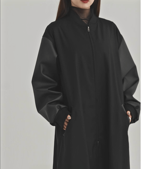 【UNISEX】Faux leather sleeve L/BZ Ⅲ