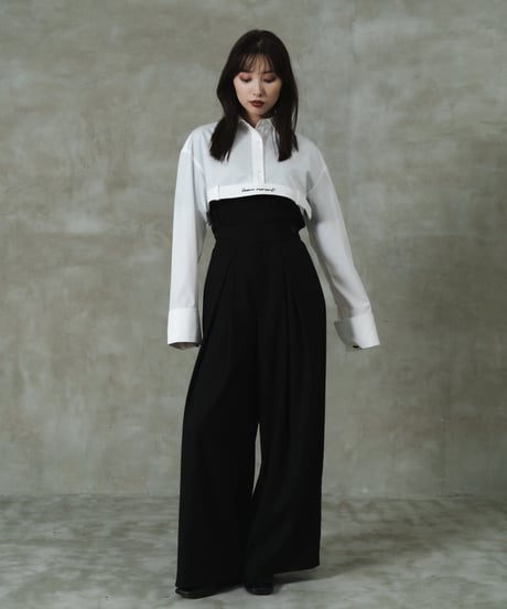 Logo belt shirt × T-shirt / WHITE / F