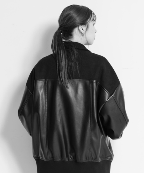 【UNISEX】 Blouson Combination Coat / L