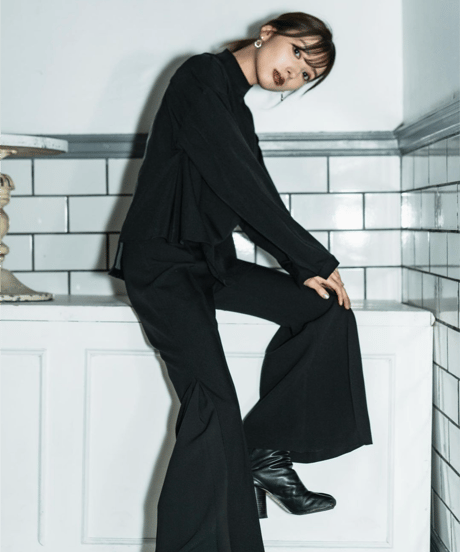 Parisienne leather blouse / F