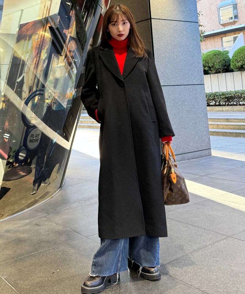 Back open chester coat / BLACK / S | LEANN MOME
