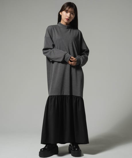 Mermaid Hem Dress / GRAY / F