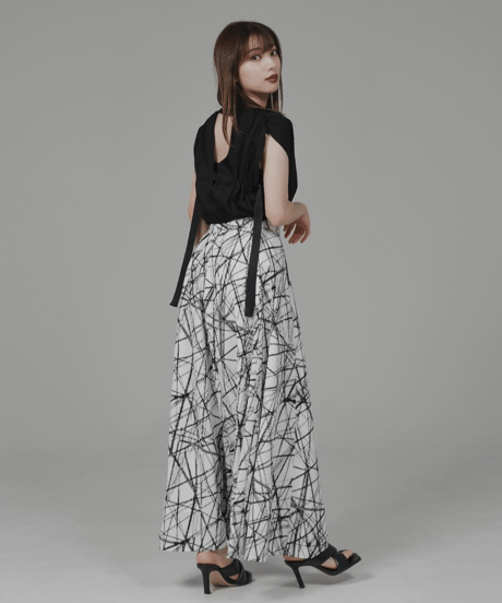 Gather power sleeve cut and sew / S