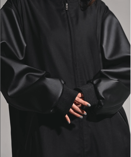 【UNISEX】Faux leather sleeve L/BZ Ⅲ