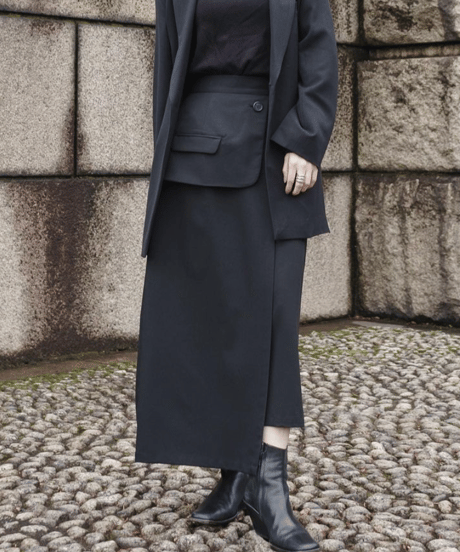 leann moment (リーンモーメント)ロングスカート黒 CATEGORY SKIRT | LEANN MOMENT | リーンモーメント公式