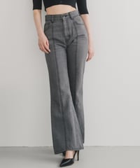 Center Seam Flare Denim Pants Ⅱ / GRAY / 24