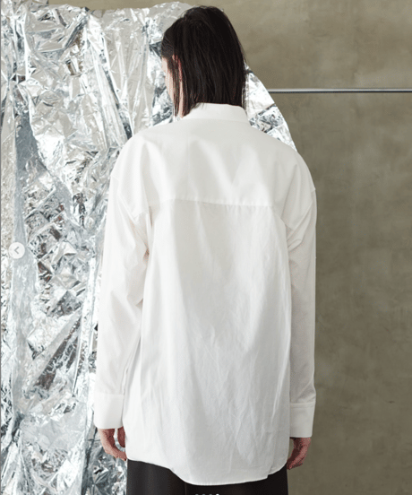 Cuff tuck shirt / WHITE / F