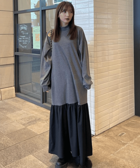 Mermaid Hem Dress / GRAY / F