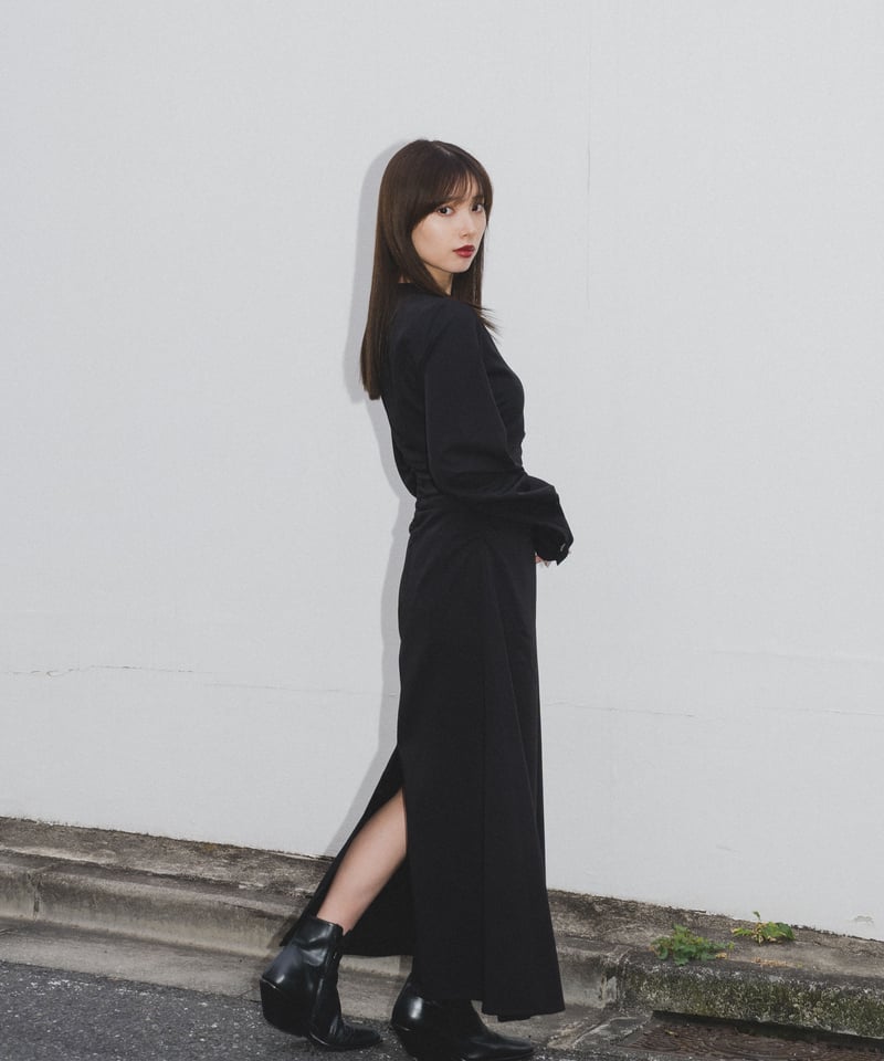 Waist Gather Dress | LEANN MOMENT | リーンモーメント公式オ...