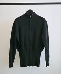 Zipper neck knit / BLACK / F