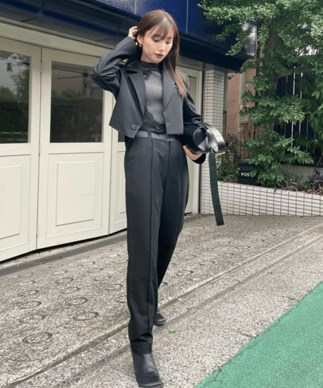 Ladder belt pant / BLACK /  S