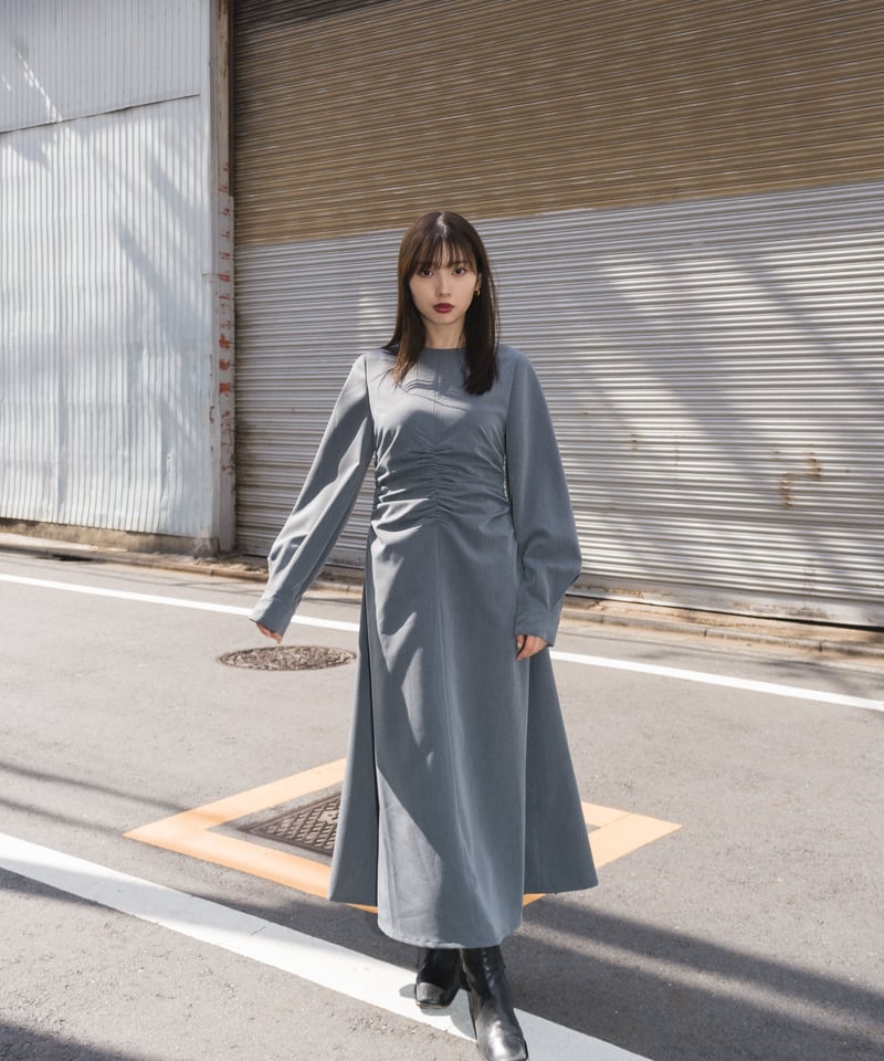 Waist Gather Dress | LEANN MOMENT | リーンモーメント公式オ...